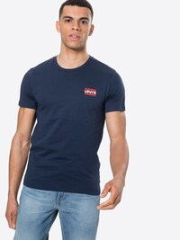 LEVI'S Тениска в Бяло, Нейви Синьо 