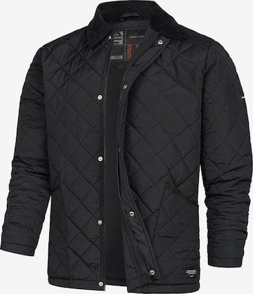 INDICODE JEANS Übergangsjacke 'Dram' in Schwarz: Vorderseite