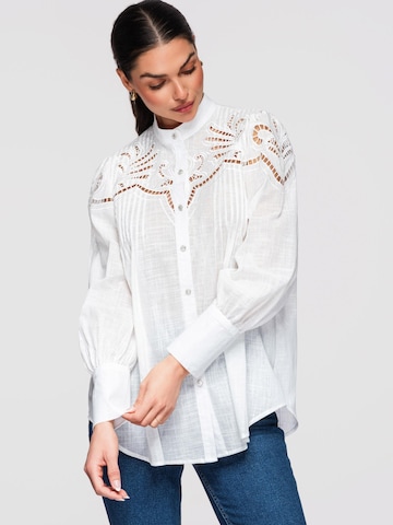 Ombre Blouse in White