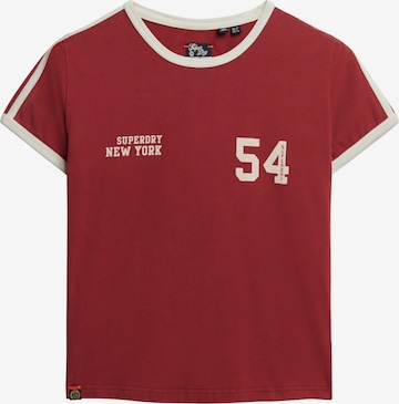 T-shirt 'Essential' Superdry en rouge : devant