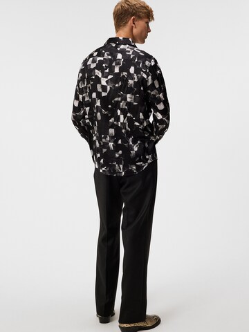 J.Lindeberg Regular fit Button Up Shirt 'Winter Iris' in Black