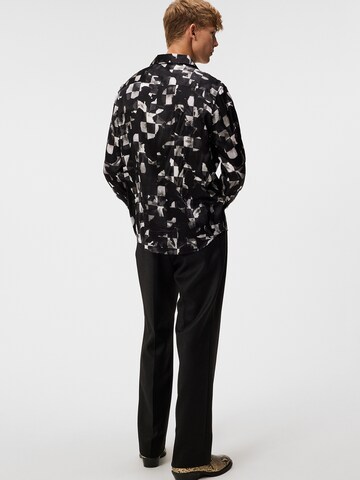 J.Lindeberg - Ajuste regular Camisa 'Winter Iris' en negro