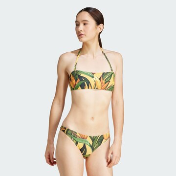 ADIDAS SPORTSWEAR Bandeau Sports bikini 'Adidas x Farm Rio' in Yellow: front