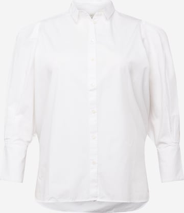 Selected Femme Curve - Blusa 'Molly' em branco: frente