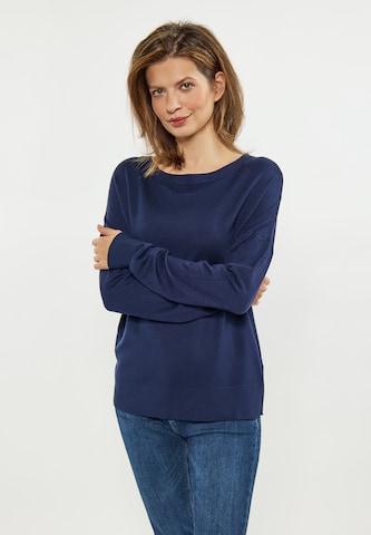 usha BLUE LABEL Sweater in Blue: front