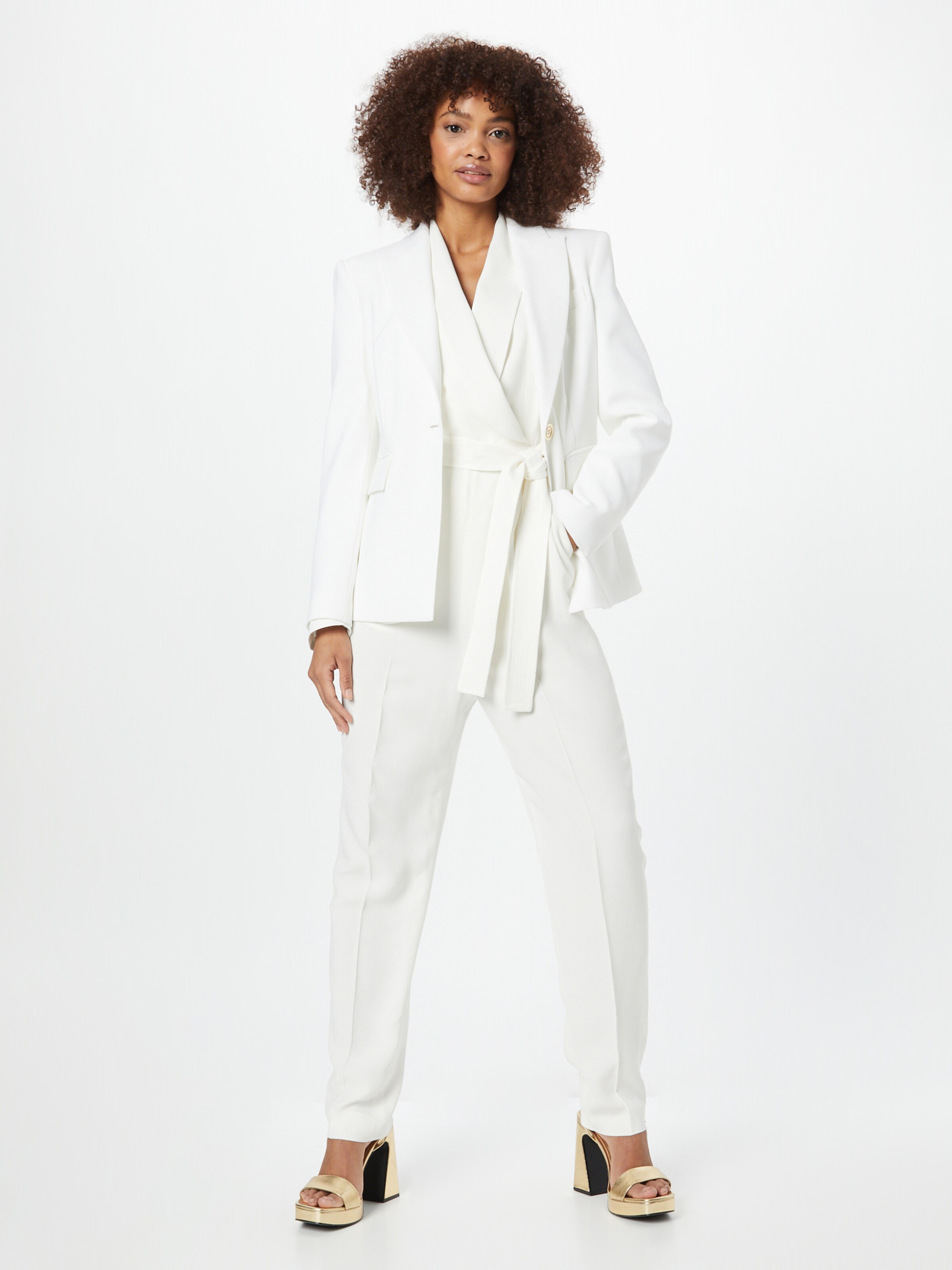 Karen millen hot sale ivory jumpsuit