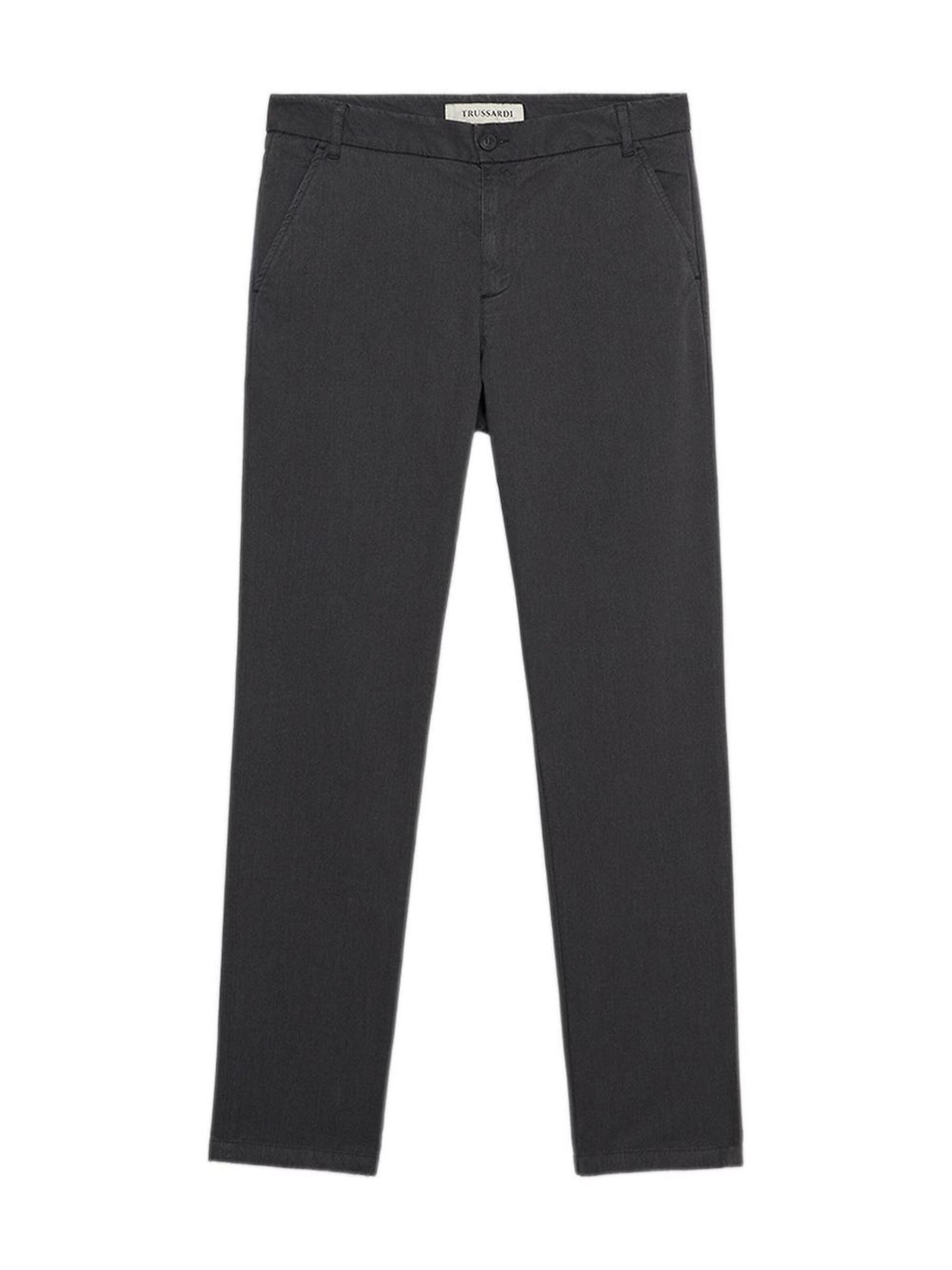 Trussardi Loosefit Broek in Grijs: voorkant