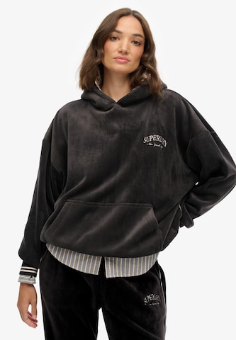 Superdry Sweatshirt 'Country Club' in Zwart: voorkant