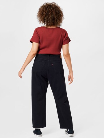 Levi's® Plus Regular Jeans 'PL 501 Crop' in Zwart