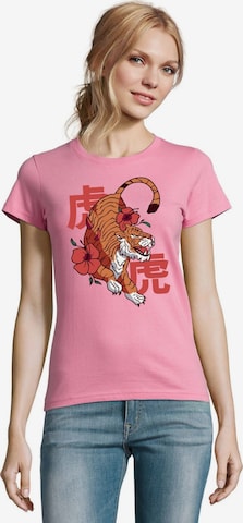 Blondie & Brownie Shirt 'BlumenTiger' in Pink: front