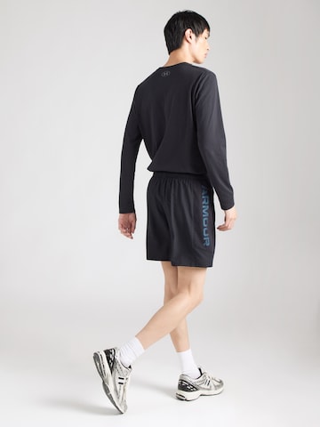 UNDER ARMOUR Regular Urheiluhousut 'Tech Utility' värissä musta