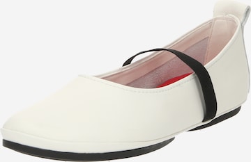 CAMPER Ballet Flats with Strap 'Right Nina' in White: front