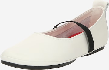 CAMPER - Bailarinas con hebilla 'Right Nina' en blanco: frente