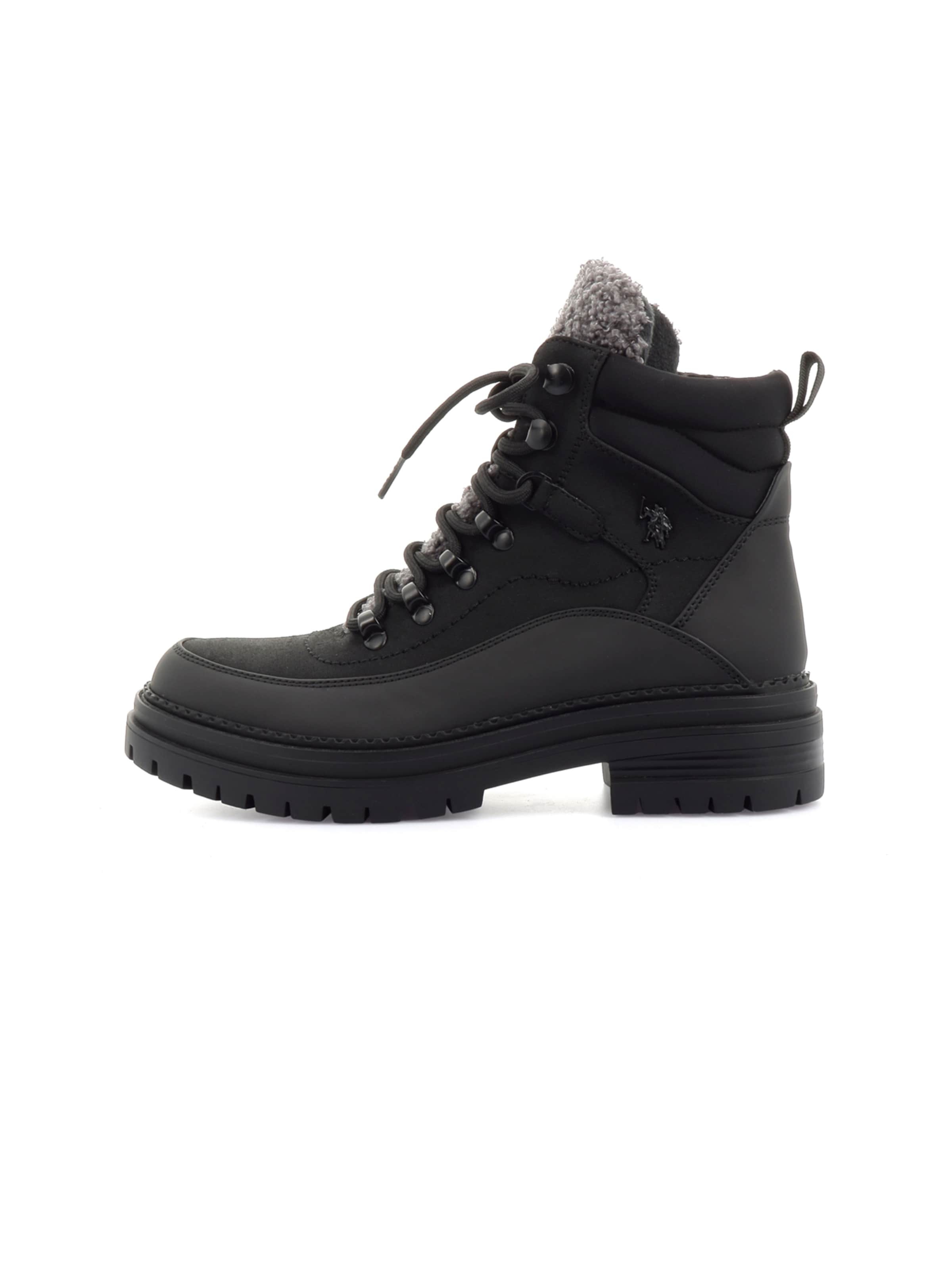 US POLO ASSN. - Botines con cordones en negro: frente