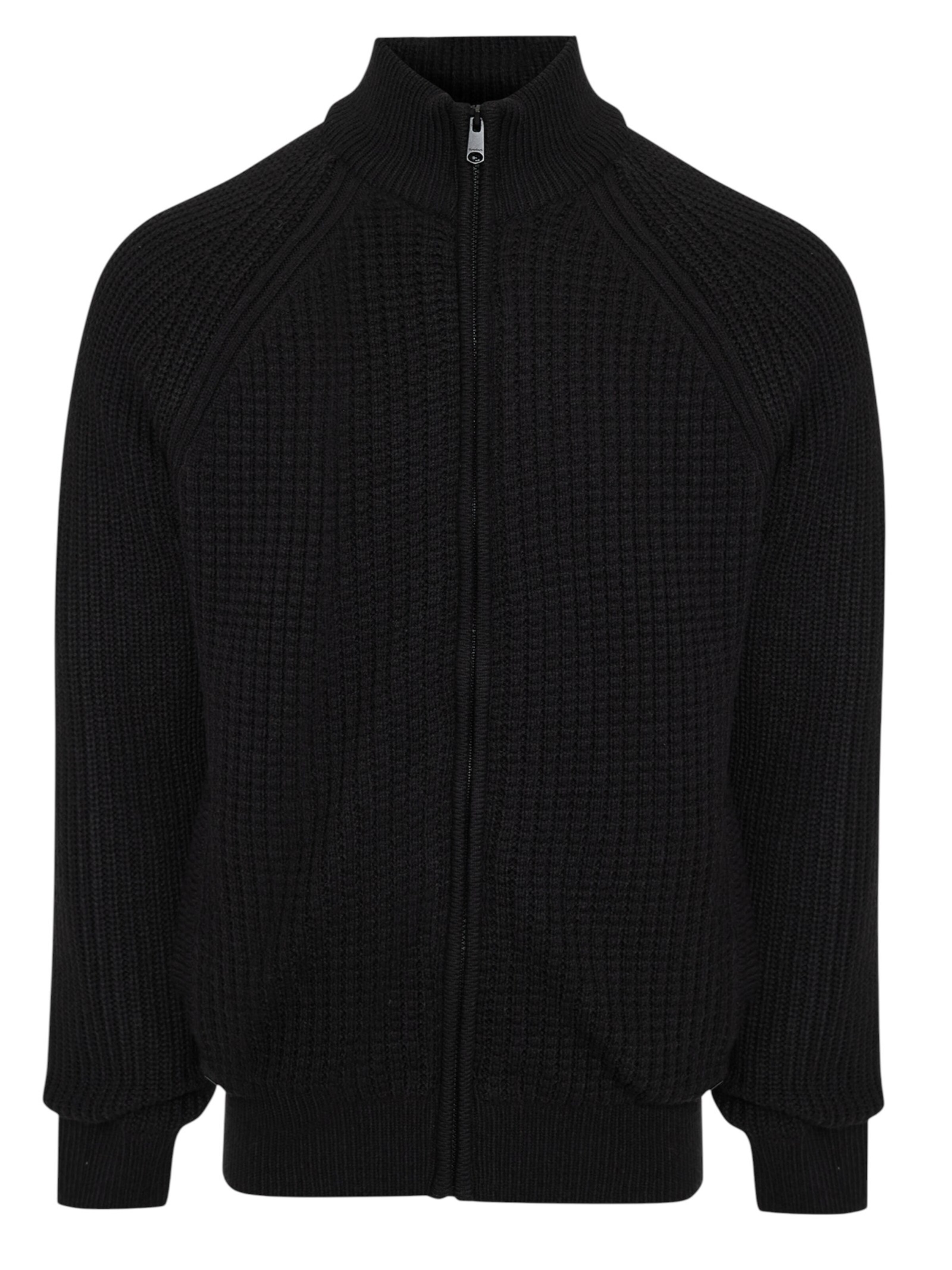 Threadbare Strickjacke 'Westleigh' in Schwarz: Vorderseite