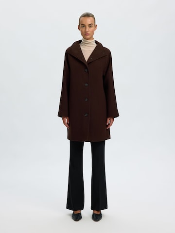 SELECTED Between-seasons coat 'SLWZIA-VINNI' in Brown: front