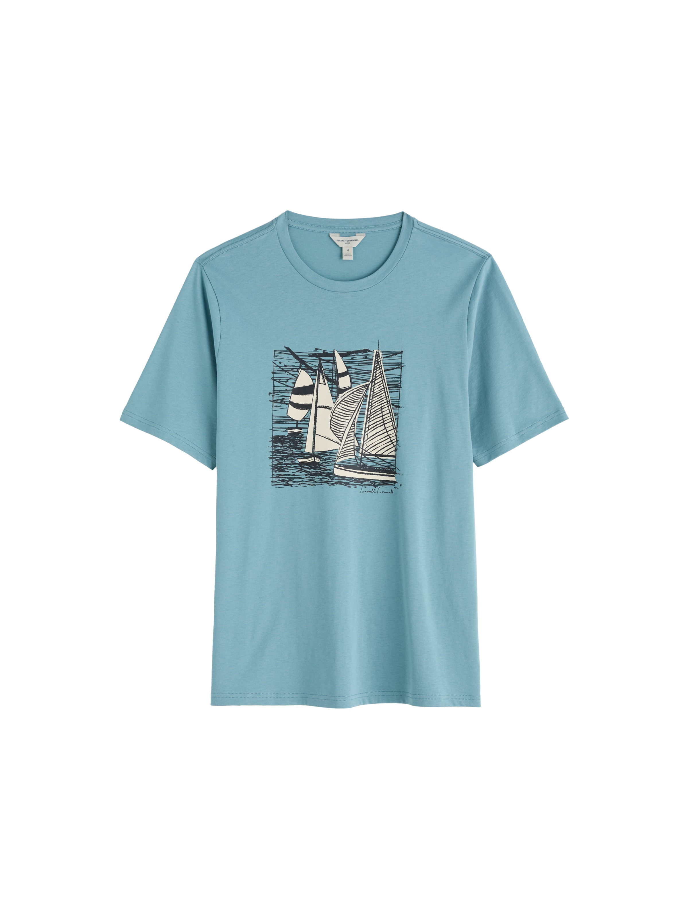 T-Shirt 'Midwatch' Seasalt Cornwall en bleu : devant
