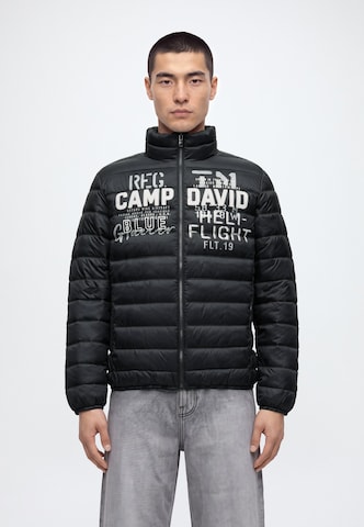 CAMP DAVID - Chaqueta de entretiempo en negro: frente