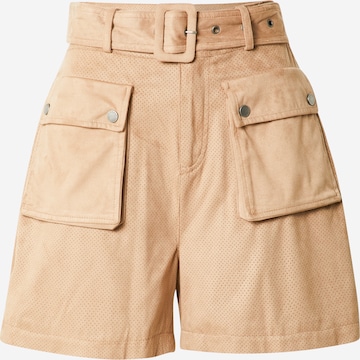 GUESS Regular Cargo Pants in Beige: front