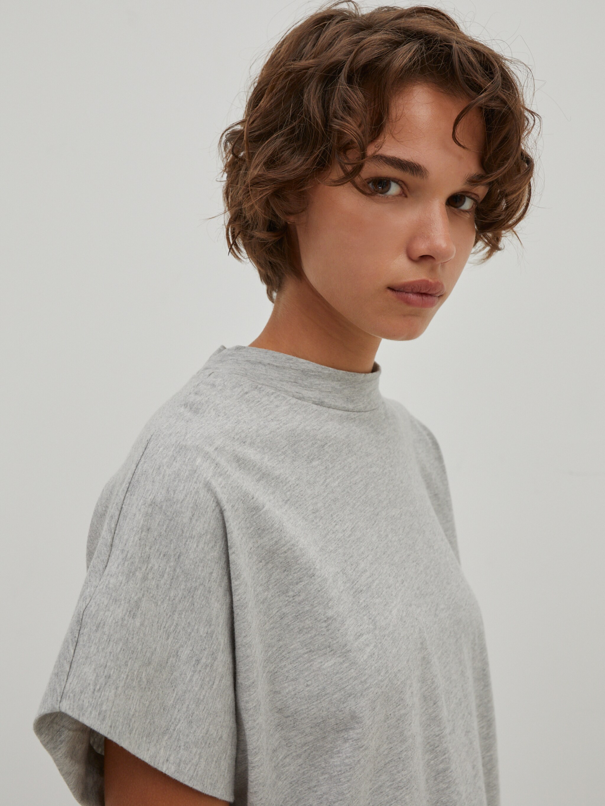 EDITED Producten Shirt 'Valentina' Grijs gemêleerd