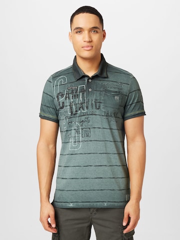 CAMP DAVID - Camisa 'Tree House' em verde: frente