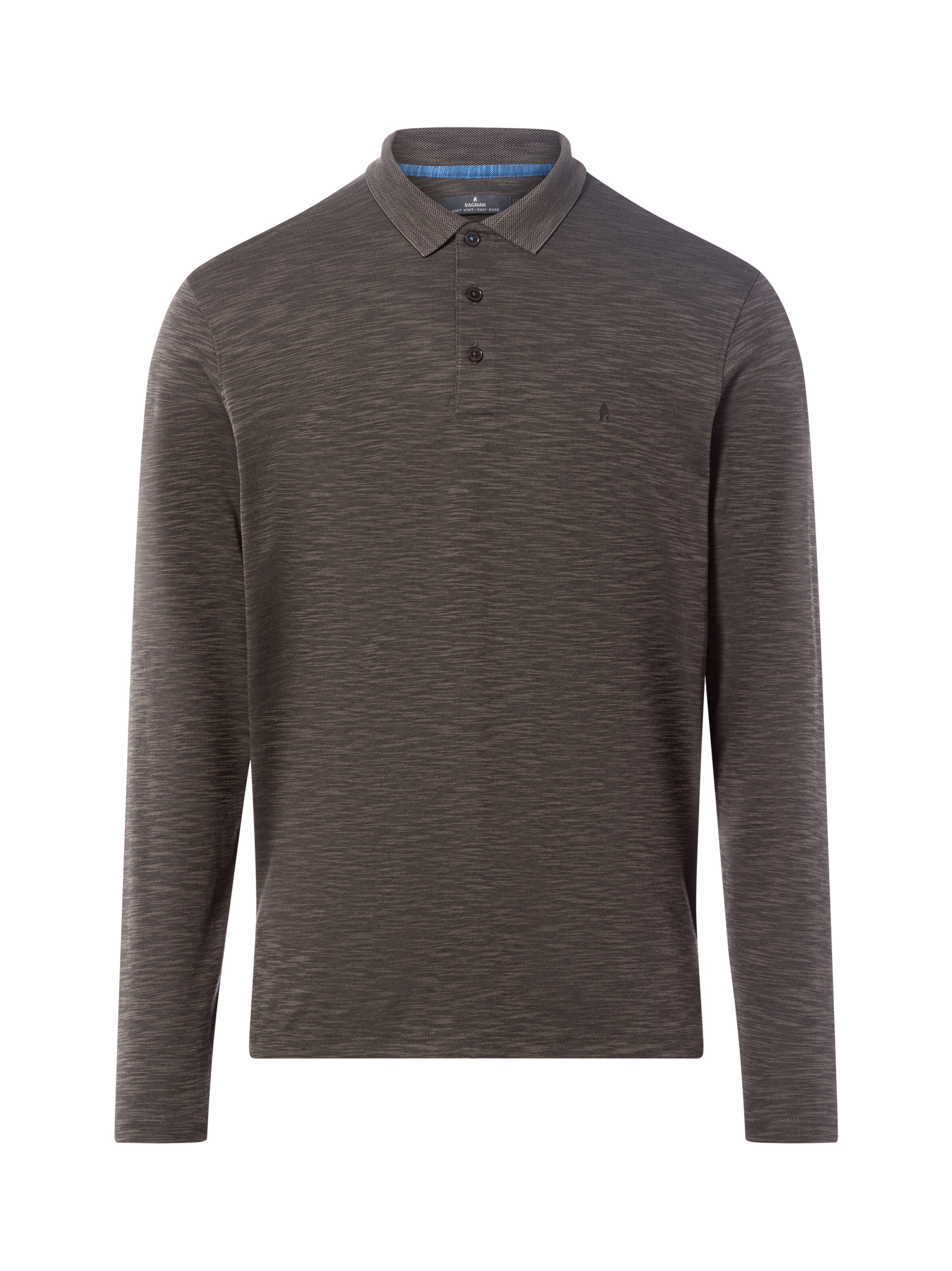 Ragman Poloshirt in Grau: Vorderseite