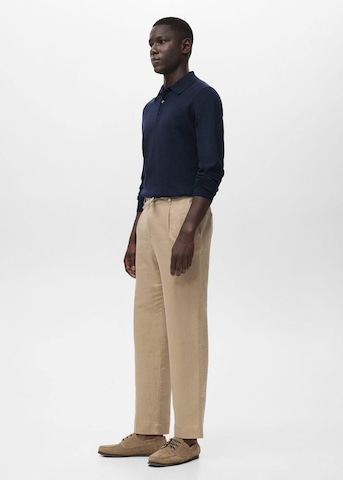 MANGO MAN Slim fit Pants 'Romelinh' in Beige