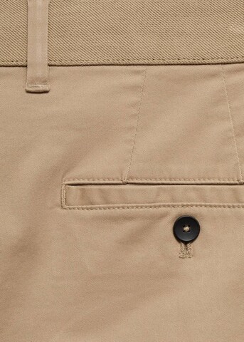 MANGO MAN Tapered Chino Pants 'Prato' in Beige