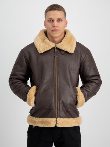 ALPHA INDUSTRIES Winterjas 'B3 FL' in Bruin: voorkant