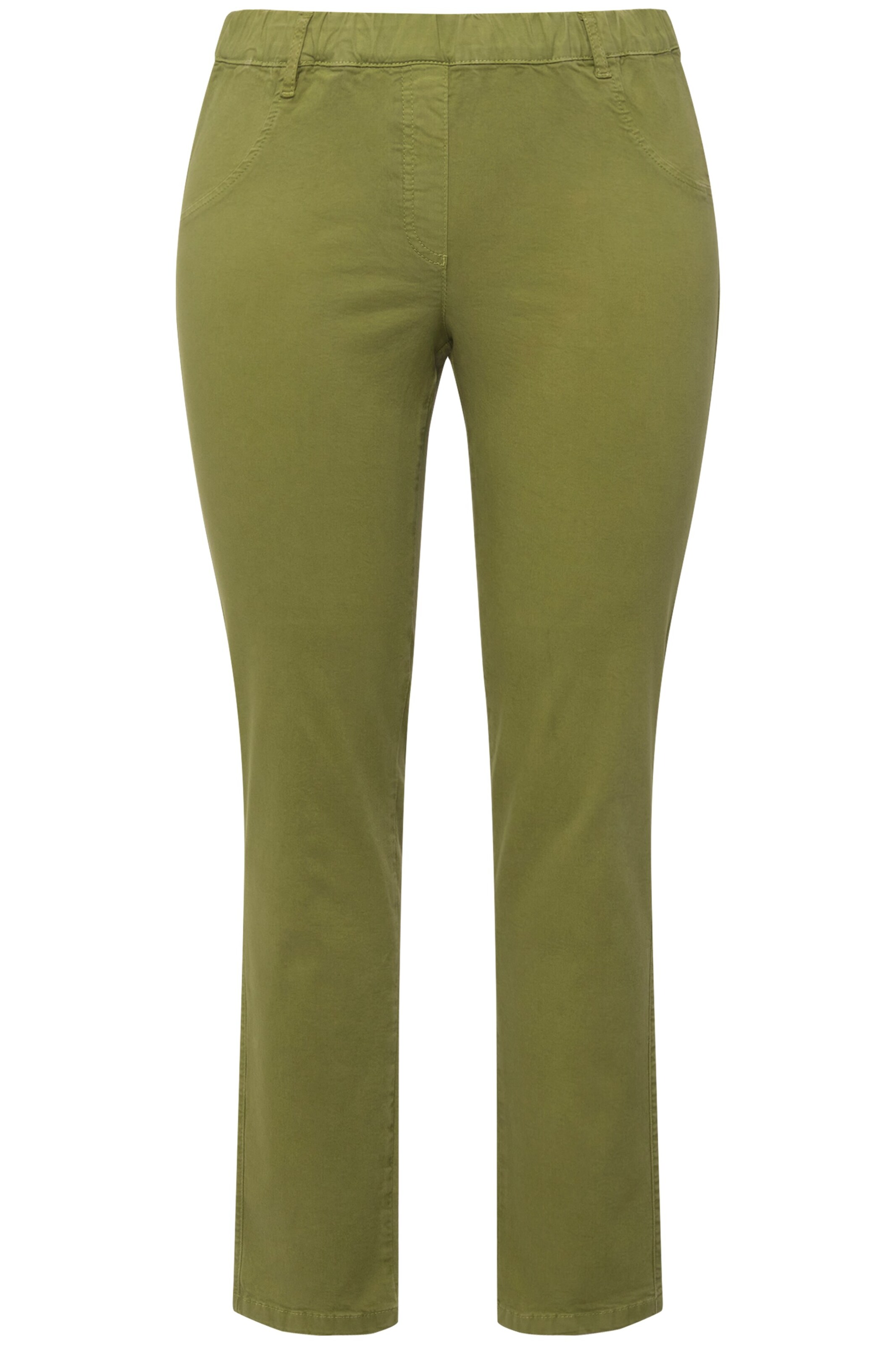 Ulla Popken Skinny Broek in Groen: voorkant