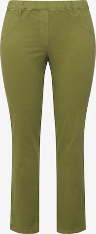 Ulla Popken Skinny Broek in Groen: voorkant