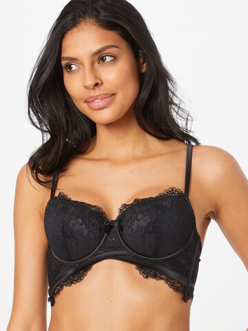 Hunkemöller Balconette BH 'Raine' in Zwart: voorkant