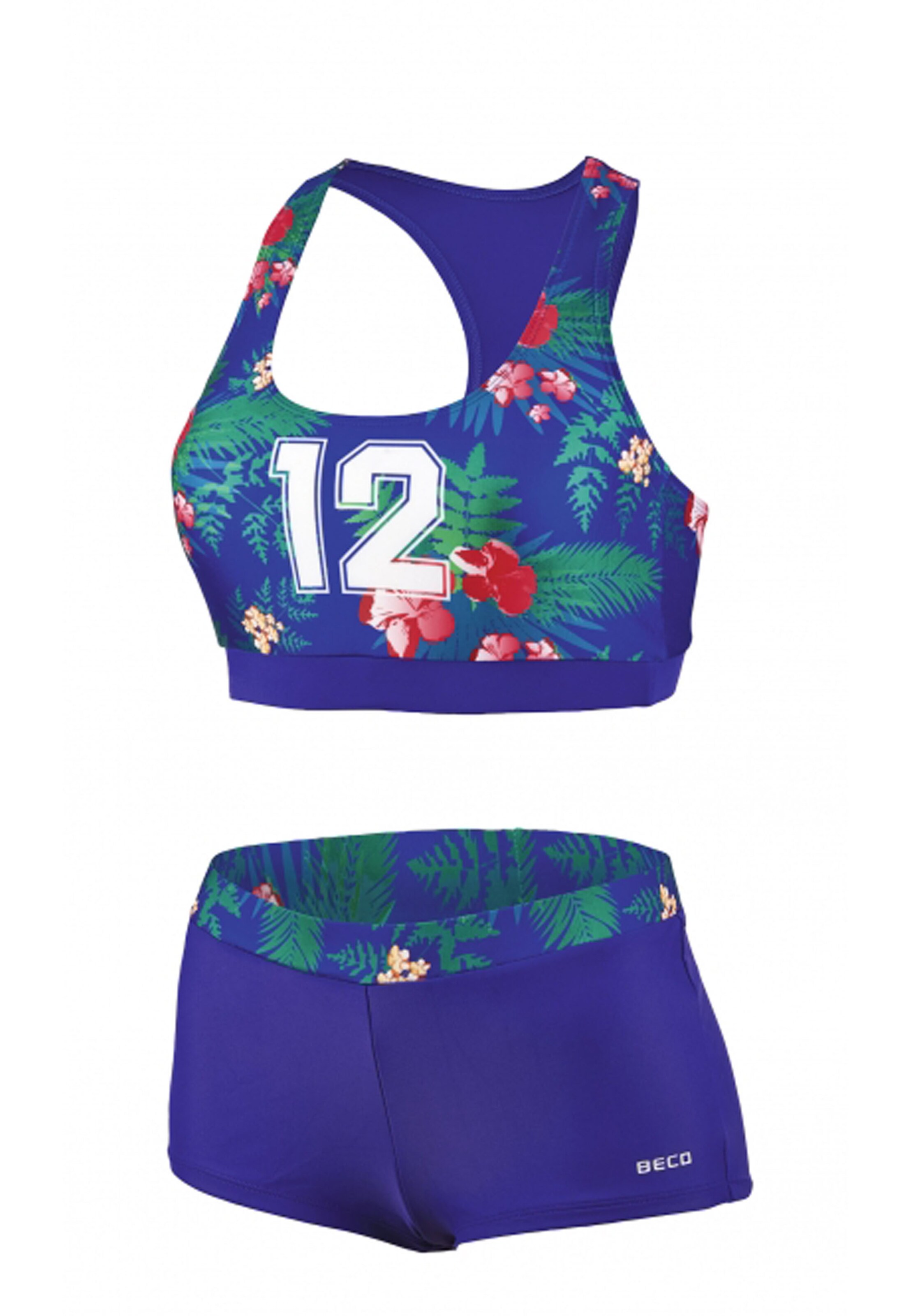 BECO the world of aquasports Bustier Bikini 'Crop Top' in Blauw