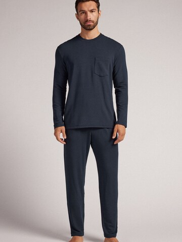 IUMAN Intimissimi Uomo Pyjama lang in Blau: Vorderseite