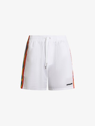 DSQUARED2 - Calções de banho em branco: frente