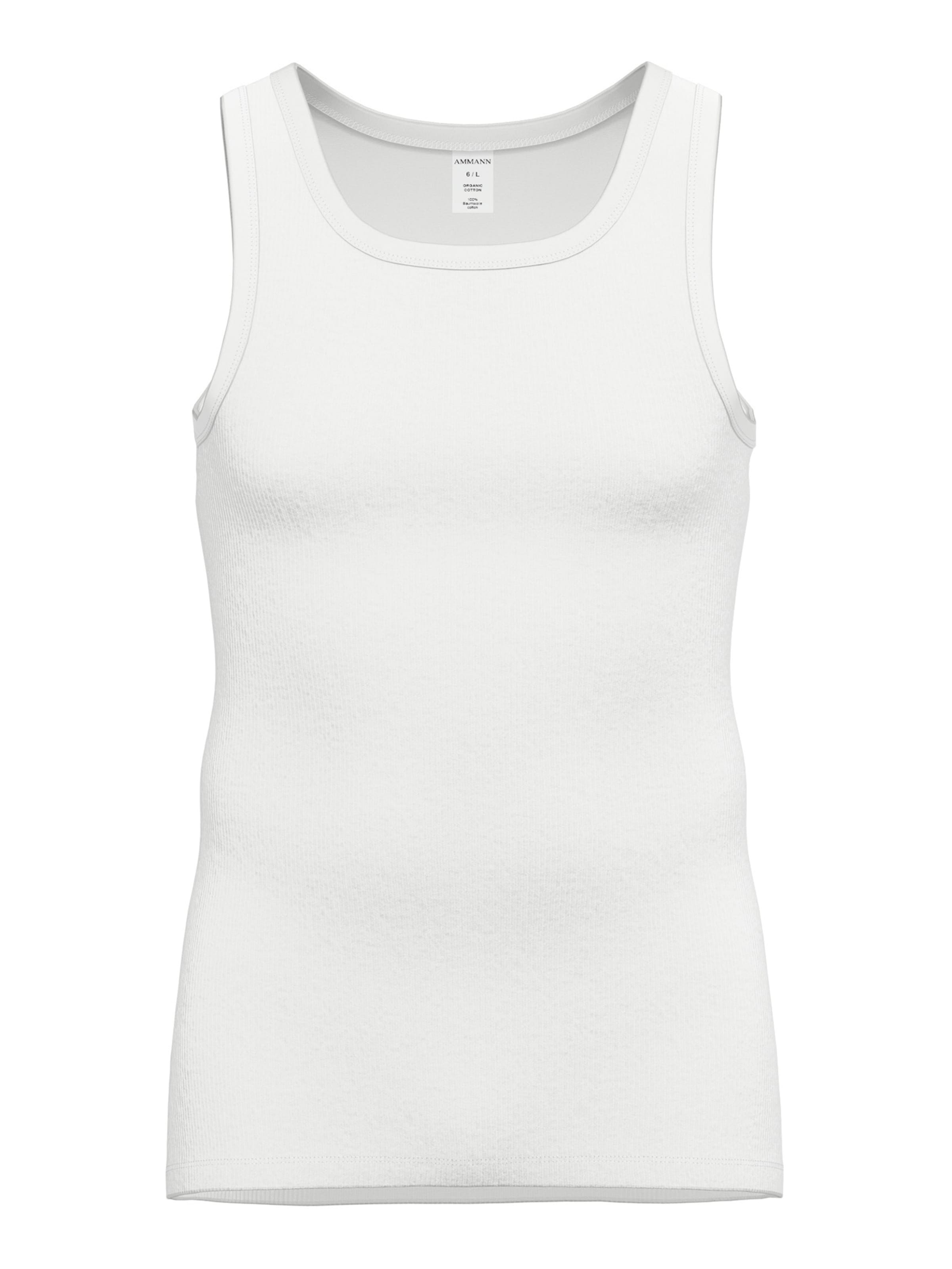 Maillot de corps ' Organic Doppelripp ' Ammann en blanc : devant