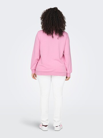 ONLY Carmakoma Sweatshirt 'Lucine' in Roze