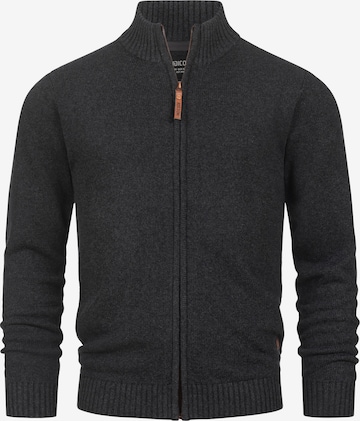 INDICODE JEANS Knit Cardigan 'Lut' in Grey: front