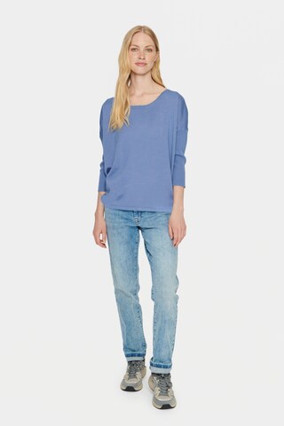 SAINT TROPEZ Sweater 'Mila' in Blue