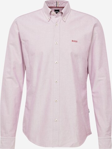 BOSS Slim Fit Риза 'ROAN' в розово: отпред