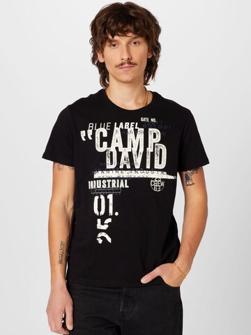 CAMP DAVID Póló 'Shipyard' - fekete: elől