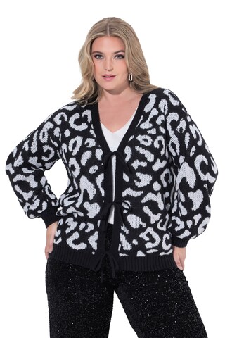 MIAMODA Knit cardigan in Black: front