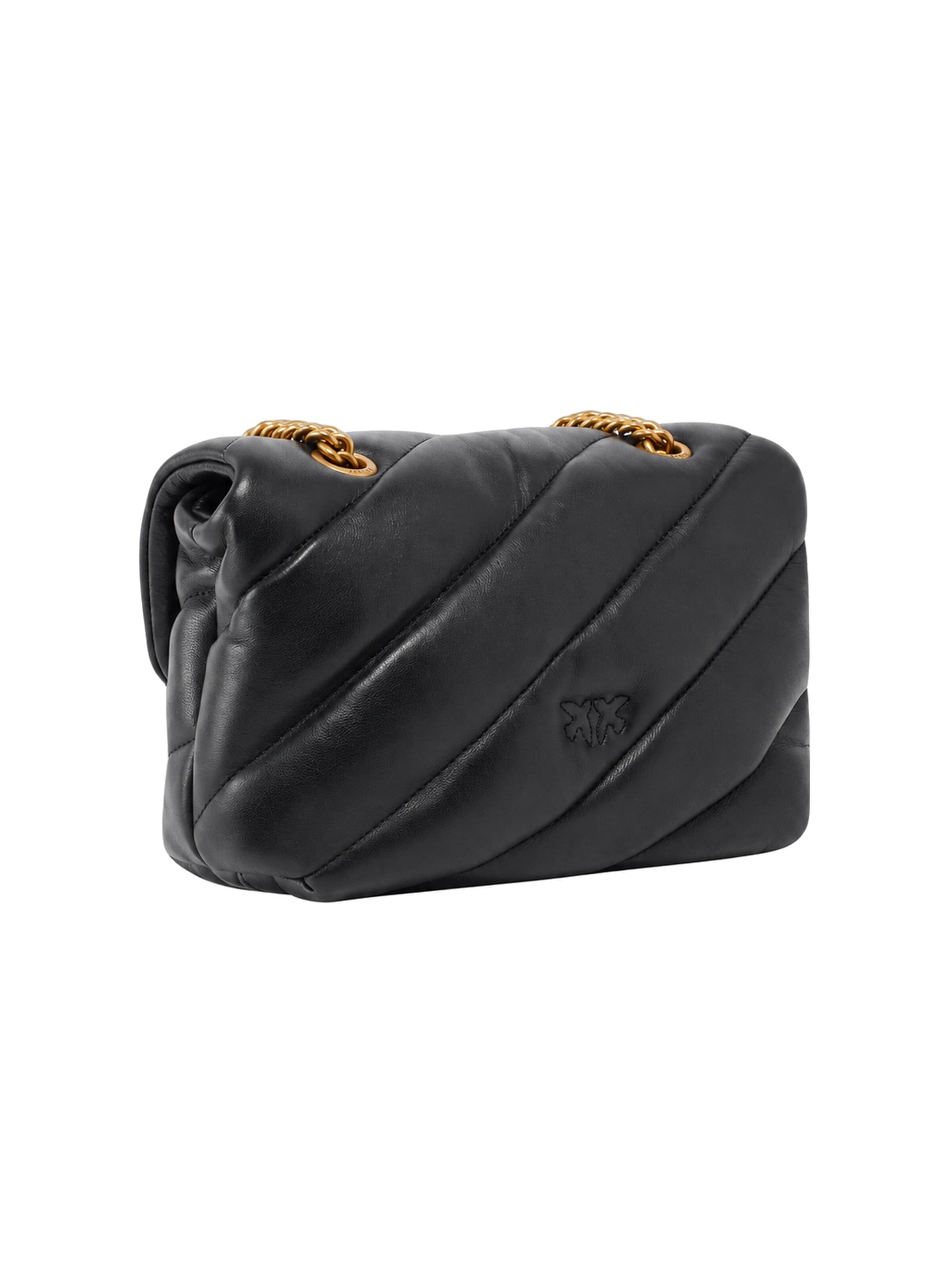 PINKO Håndtaske 'Love Puff Mini Cl Sheep Nappa' i sort