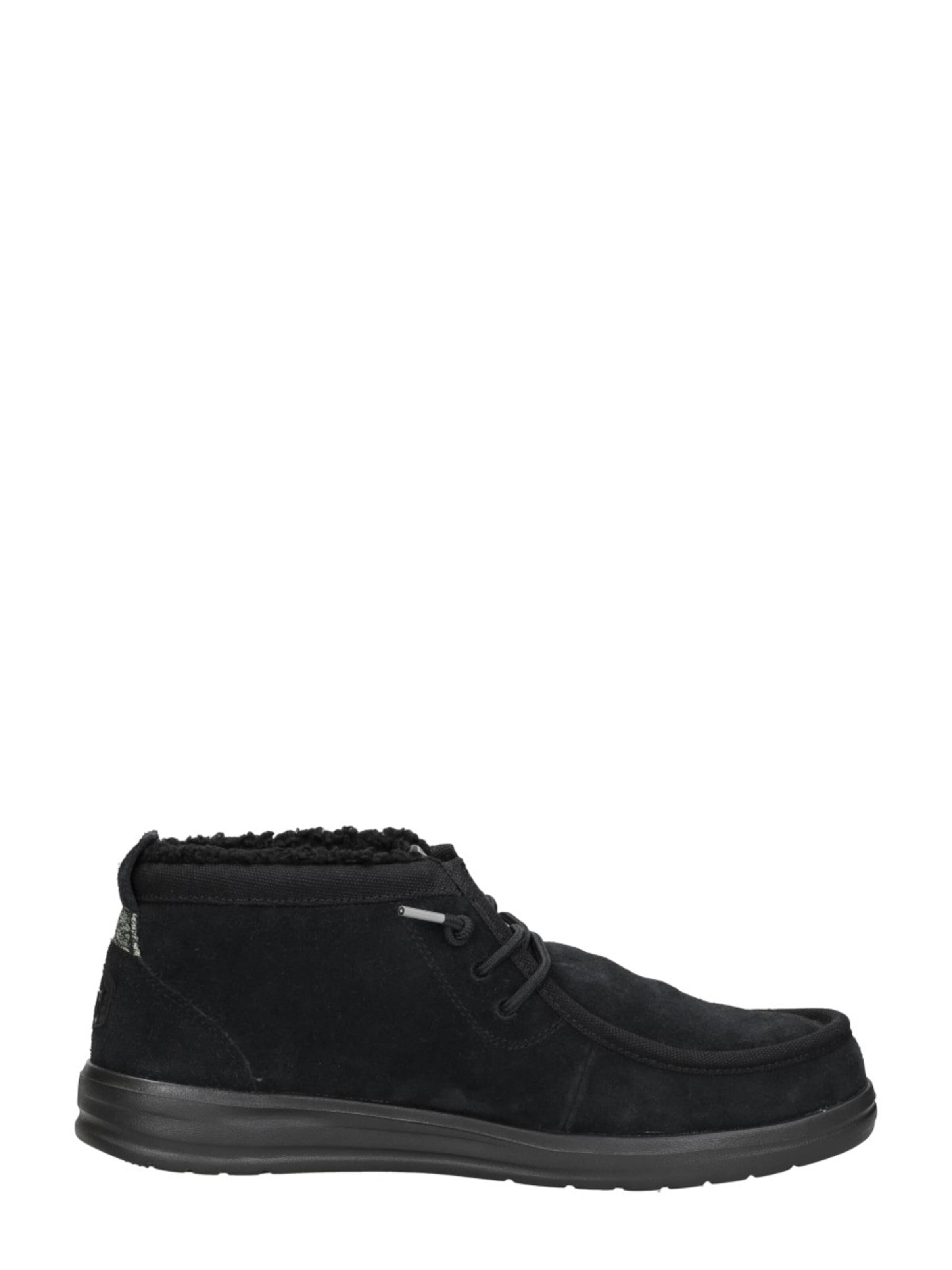 HEY DUDE Lace-up boot 'Wally Mid' in Black