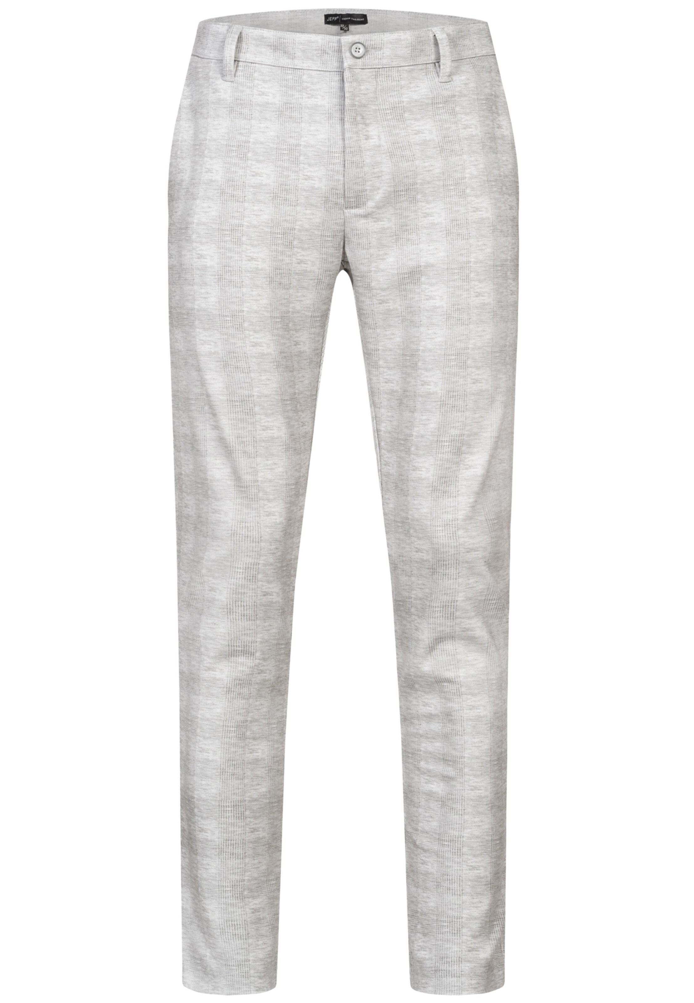 JEFF Slim fit Chino Pants ' Leo ' in Grey: front