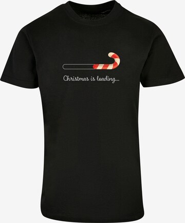 Merchcode T-Shirt 'Christmas Loading' in Schwarz: predná strana