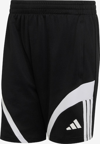 juoda ADIDAS SPORTSWEAR Laisvas Sportinės kelnės 'Tiro': priekis