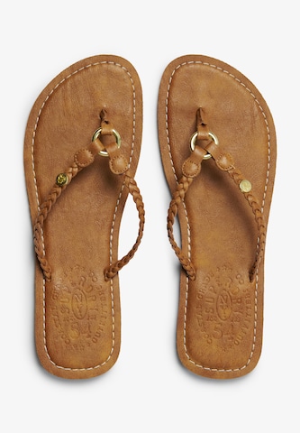 Superdry & Co T-bar sandals in Brown