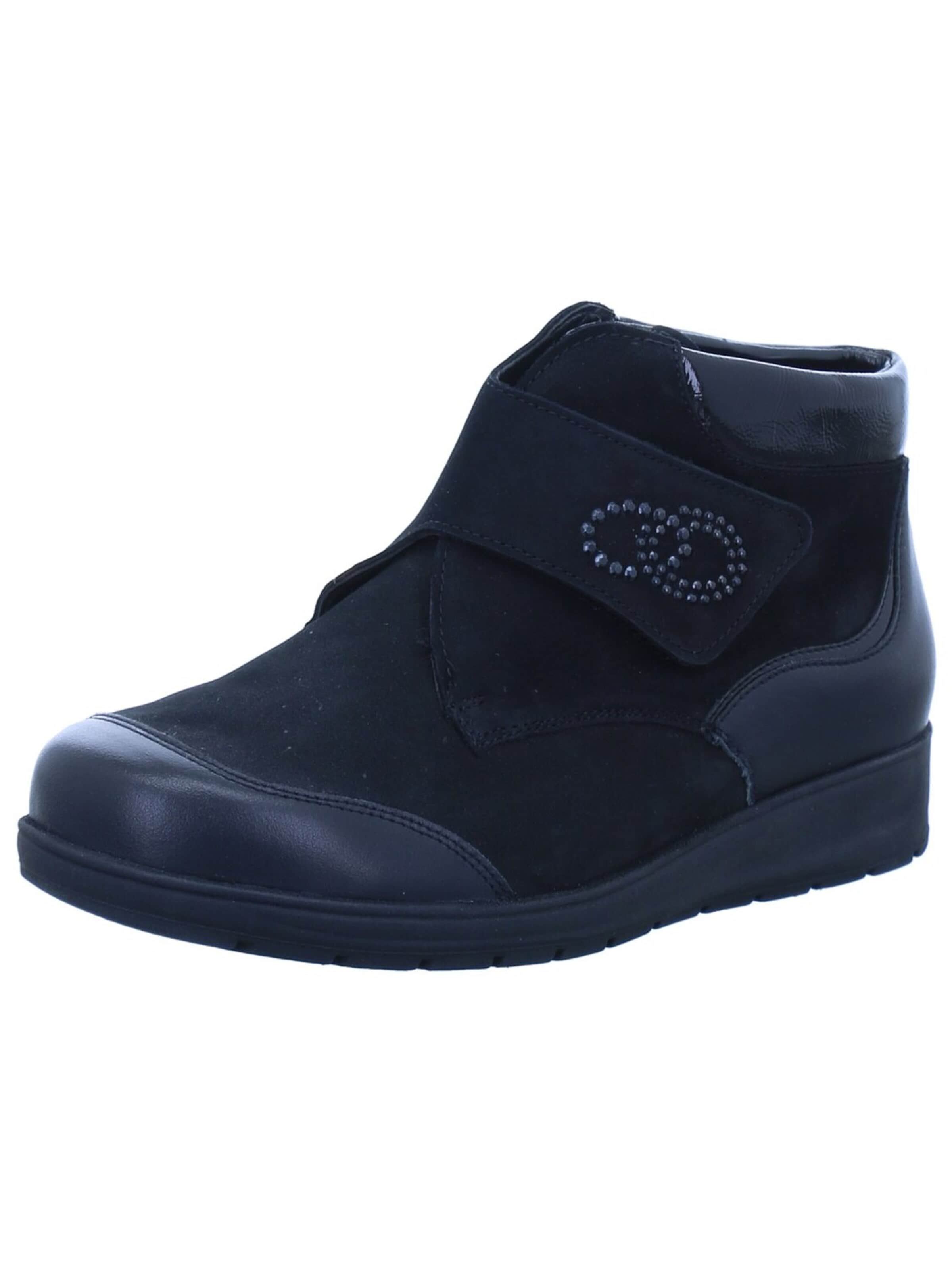 WALDLÄUFER Boots 'Stiefel Damen 812815 304 001 Echtleder in schwarz'‌‌‌‌‌‌‌‌‌‌ in Schwarz: Vorderseite