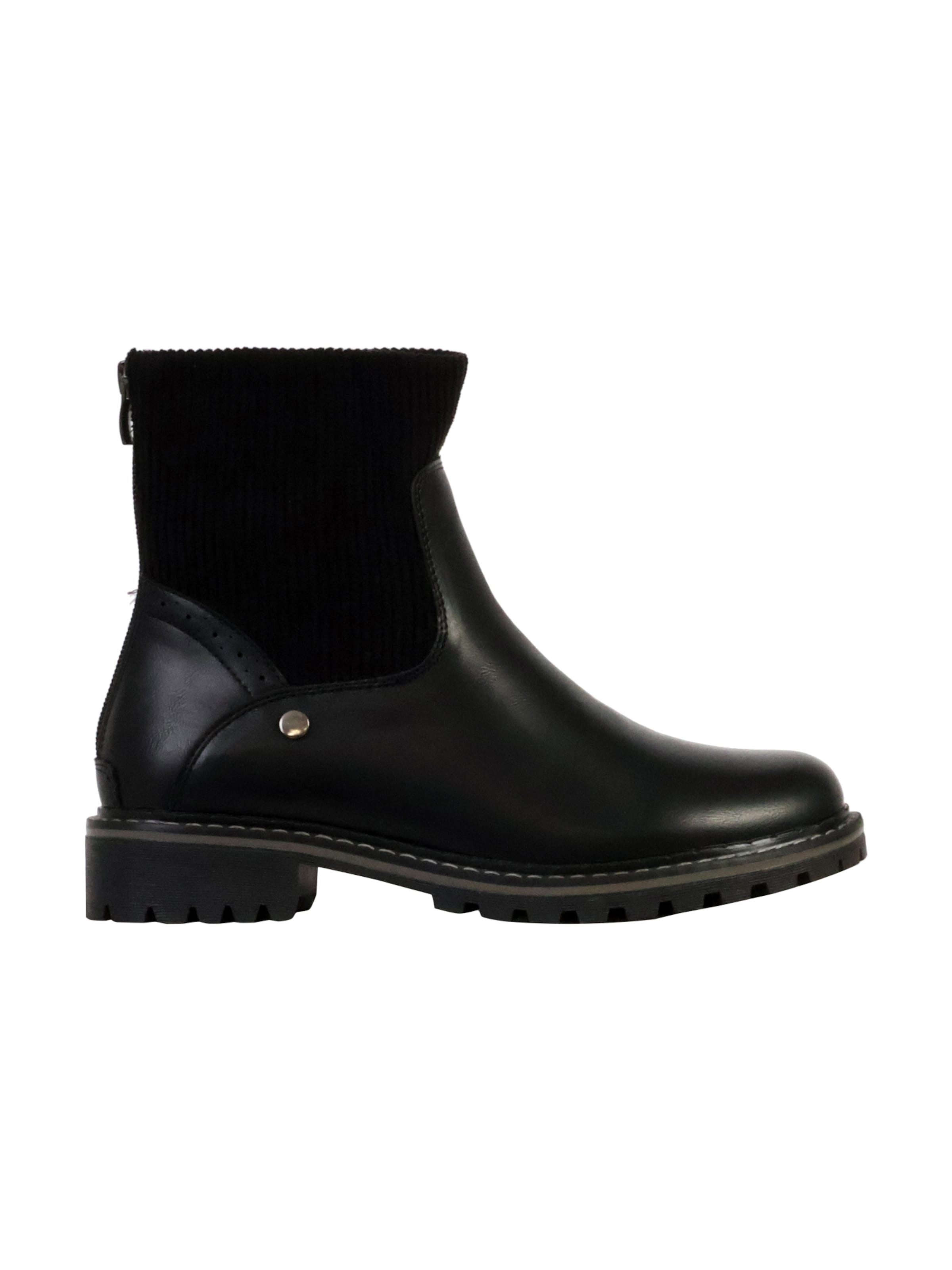 Bottines 'Stiefeletten mit Reißverschluss' The Divine Factory en noir : devant